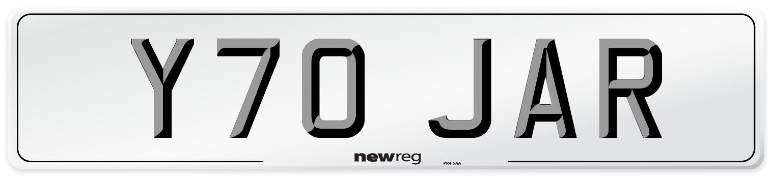 Y70 JAR Number Plate from New Reg